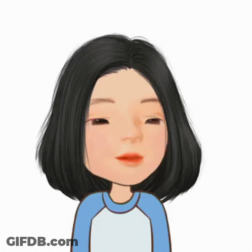 Cartoon Girl In Blue And White Shirt Giving OK Sign GIF