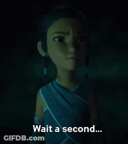 Cartoon Girl In Dark Eyes Closed Wait A Second GIF