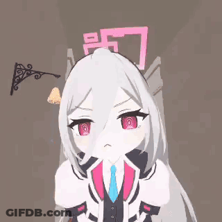 Cartoon Girl In Front Of Fire Gem Alarm GIF