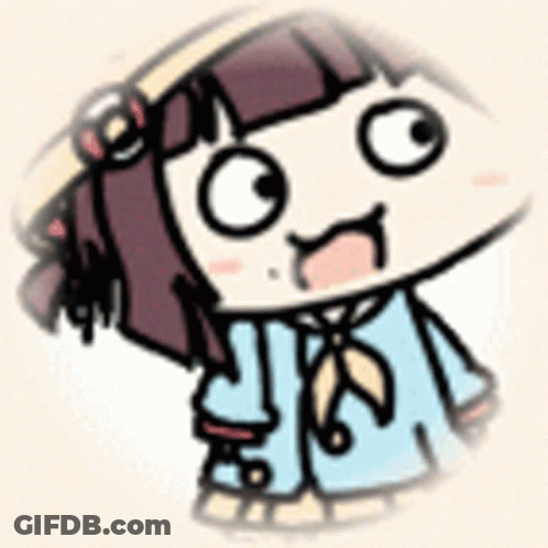 Cartoon Girl In Hat And Blue Jacket GIF
