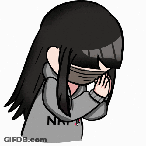 Cartoon Girl In Hoodie With Letter N GIF