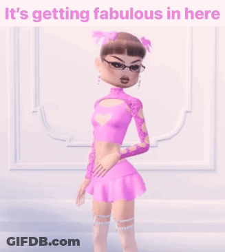 Cartoon Girl In Pink Outfit It's Getting Fabulous GIF