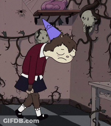 Cartoon Girl In Purple Hat GIF
