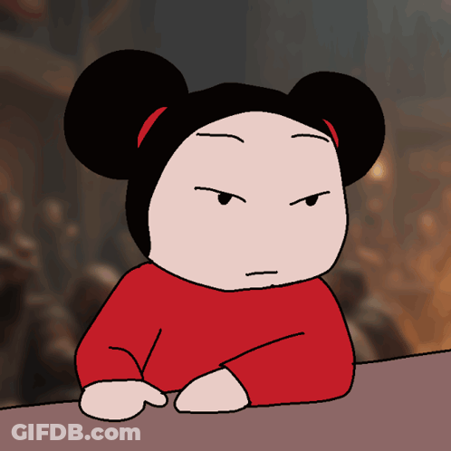Cartoon Girl In Red Shirt GIF