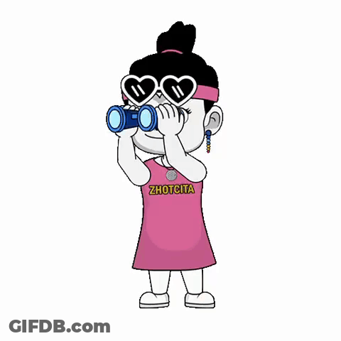 Cartoon Girl In Sunglasses And Pink Dress GIF