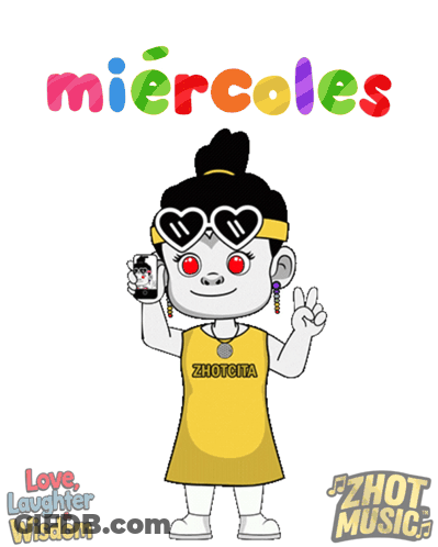 Cartoon Girl In Sunglasses And Yellow Shirt Saying Zhoutchina GIF