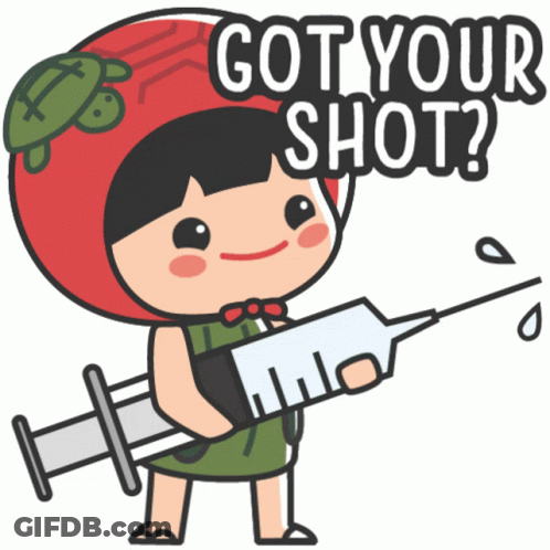 Cartoon Girl In Turtle Hat Saying Got Your Shot GIF