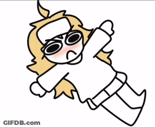 Cartoon Girl Laying Down With Towel On Head GIF
