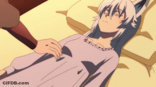 Cartoon Girl Laying On Bed GIF