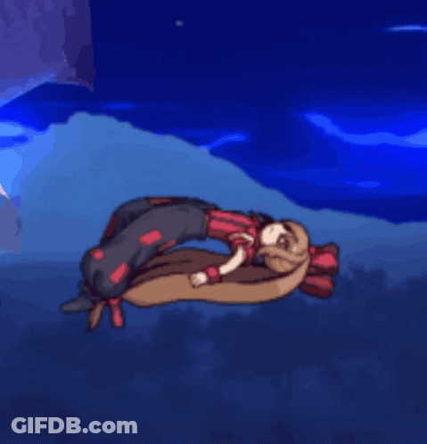 Cartoon Girl Laying On Her Back GIF