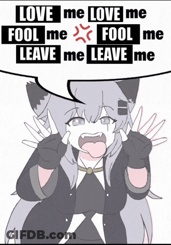 Cartoon Girl Love Me Fool Me Leave Me GIF