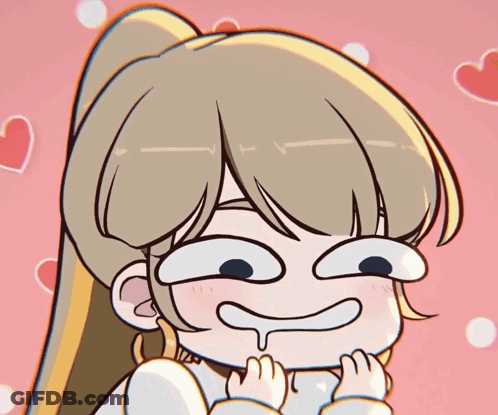 Cartoon Girl Making Funny Face GIF