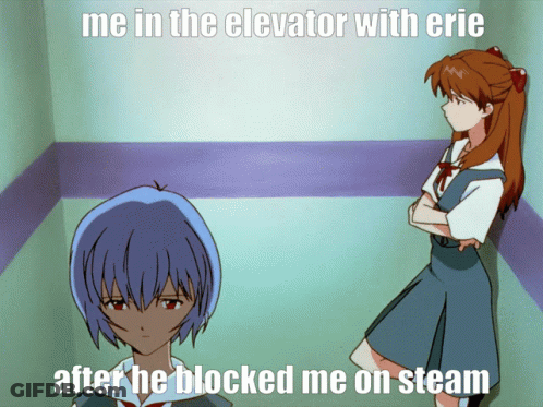 Cartoon Girl Me In The Elevator With Erie GIF
