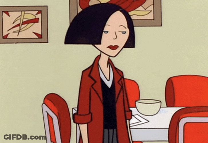 Cartoon Girl Meh Face GIF