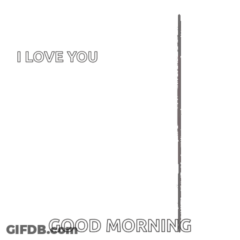 Cartoon Girl Peeking From Behind Wall Saying I Love You Good Morning GIF