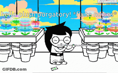 Cartoon Girl Playing Flute Saying Flute Noises GIF