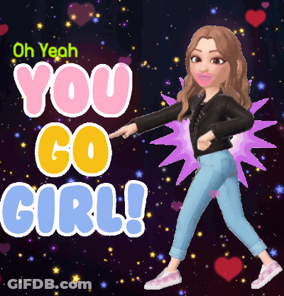 Cartoon Girl Pointing At You Go Girl GIF
