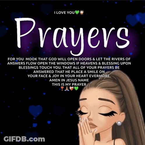 Cartoon Girl Prayers GIF