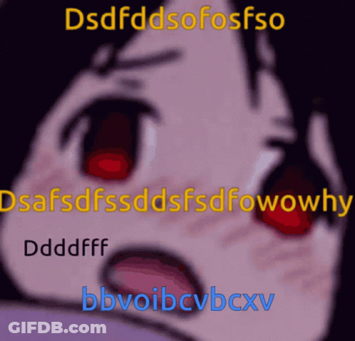 Cartoon Girl Red Eyes Saying Dsdfdsofosfso GIF