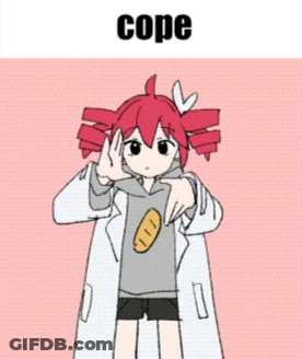 Cartoon Girl Red Hair Bread Patch Funny Face GIF