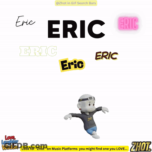 Cartoon Girl Riding Bike With Name Eric GIF