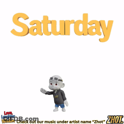 Cartoon Girl Riding Bike With Saturday GIF