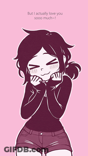 Cartoon Girl Saying But I Actually Love You Sooo Much GIF