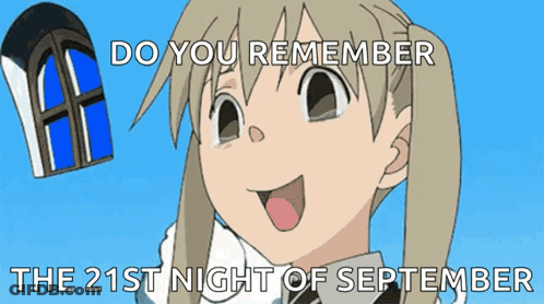 Cartoon Girl Saying Do You Remember The 21St Night Of September GIF
