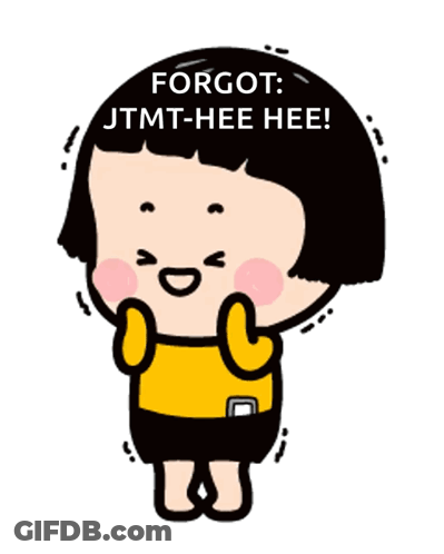 Cartoon Girl Saying Forgot Jtmt-Hee Hee GIF