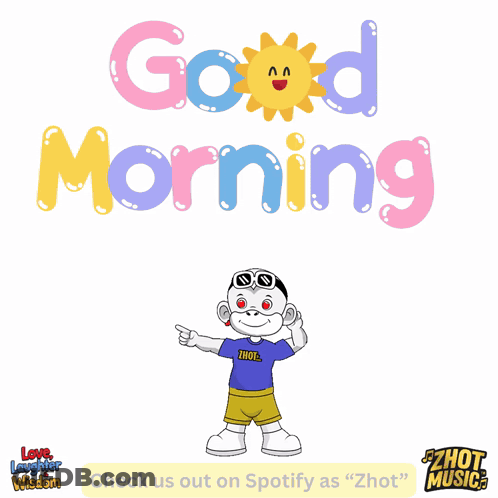 Cartoon Girl Saying Good Morning GIF