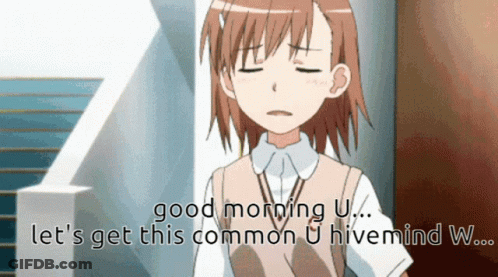 Cartoon Girl Saying Good Morning Let's Get This Common Hivemind GIF