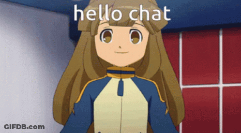 Cartoon Girl Saying Hello Chat In Room GIF