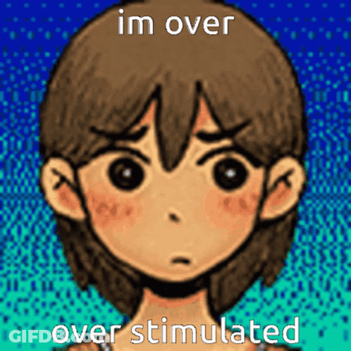 Cartoon Girl Saying Im Over Over Stimulated GIF