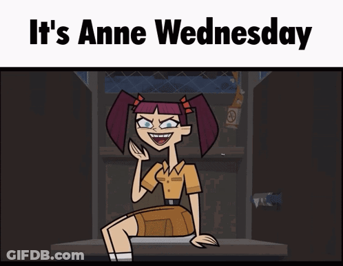 Cartoon Girl Saying It's Anne Wednesday GIF