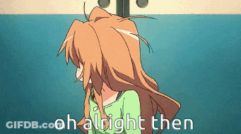 Cartoon Girl Saying Oh Alright Then GIF