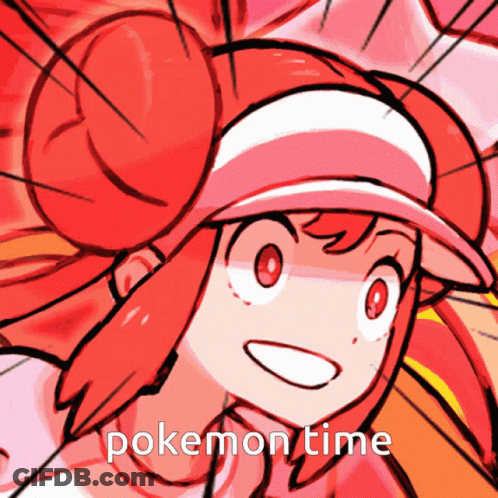 Cartoon Girl Saying Pokemon Time GIF