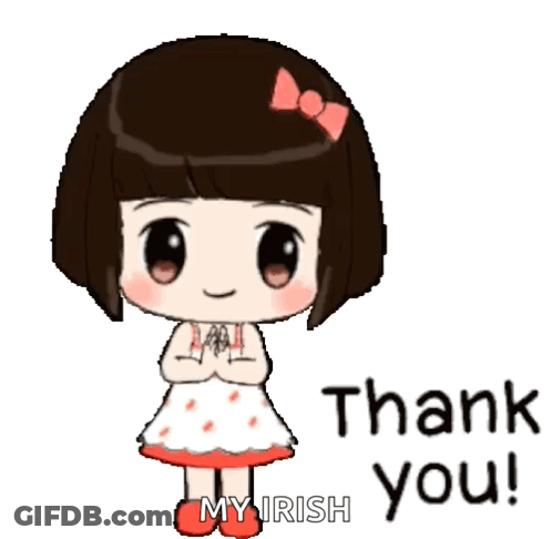 Cartoon Girl Saying Thank You GIF