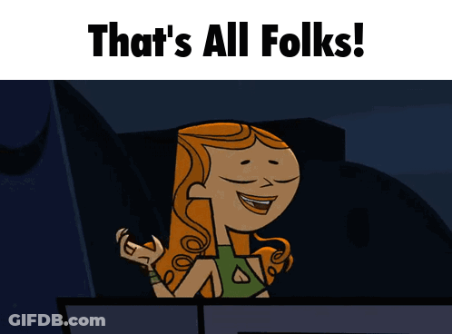 Cartoon Girl Saying Thats All Folks GIF