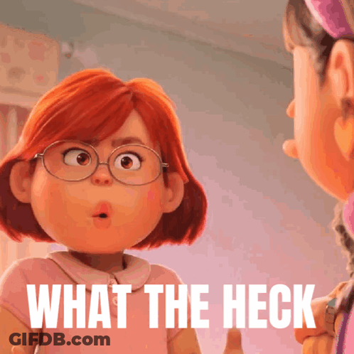 Cartoon Girl Saying What The Heck GIF