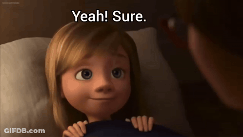 Cartoon Girl Saying Yeah Sure Looking At Man GIF