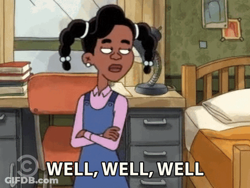 Cartoon Girl Says Well Well Well GIF