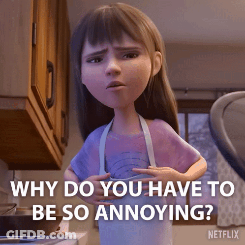 Cartoon Girl Says Why You So Annoying GIF
