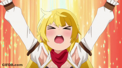 Cartoon Girl Screaming Eyes Closed GIF