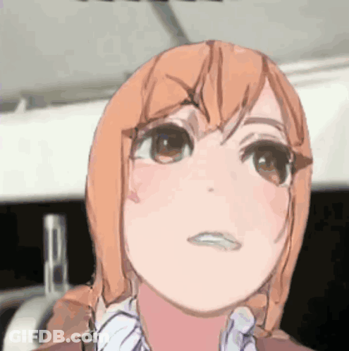 Cartoon Girl Serious Face GIF