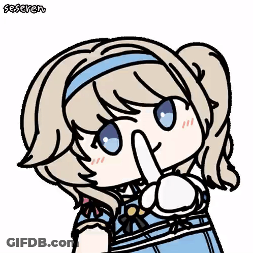 Cartoon Girl Shushing GIF