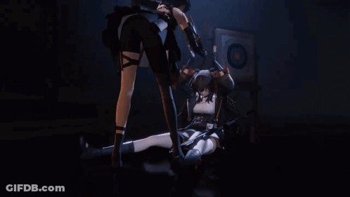Cartoon Girl Shushing GIF