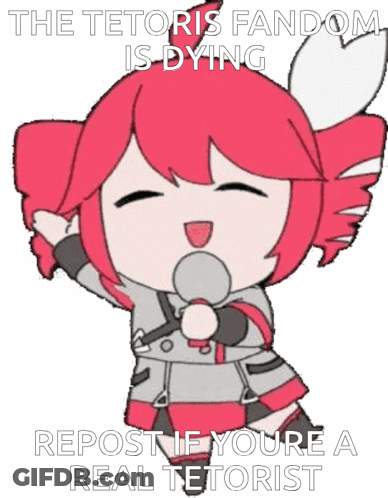 Cartoon Girl Singing Into Microphone The Tetori's Fandom Is Dying GIF