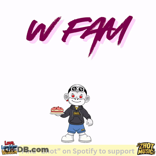 Cartoon Girl Sitting At Desk Saying W Fam GIF