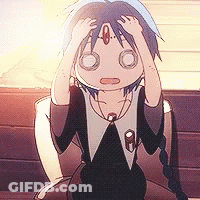 Cartoon Girl Sitting Holding Head GIF
