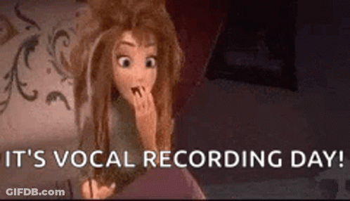 Cartoon Girl Sitting On Bed Covering Mouth GIF